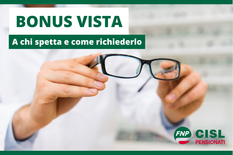Bonus vista il contributo di 50€ per l’acquisto di occhiali da vista o